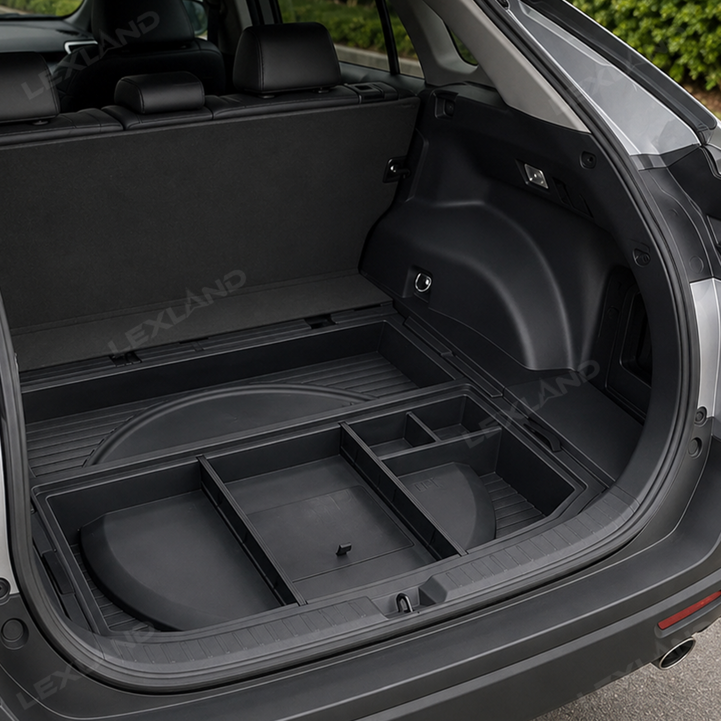 RAV4 Trunk Hidden Storage Box Rear Hatch Cargo Organizer Multi-Compartment Tray for Toyota