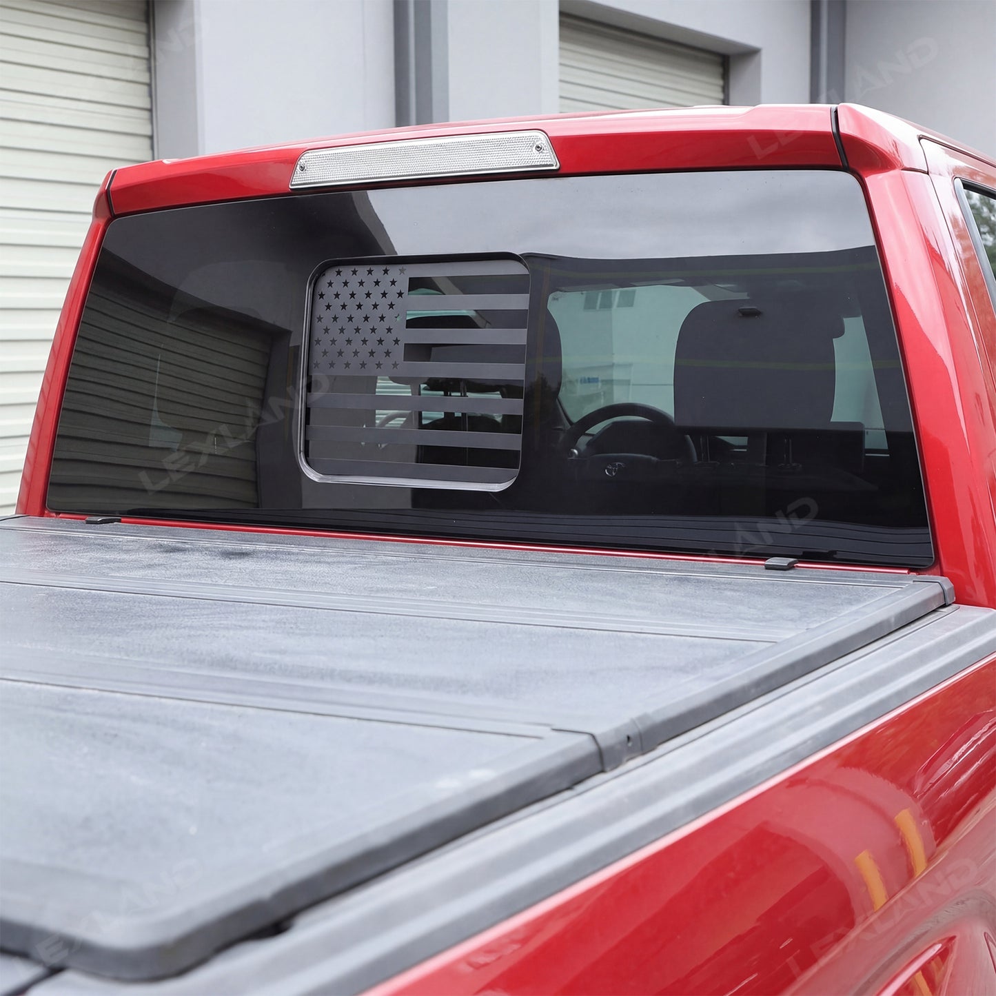 Tacoma Rear Sliding Window Vinyl Wrap American Flag Style Accent Decal for Toyota