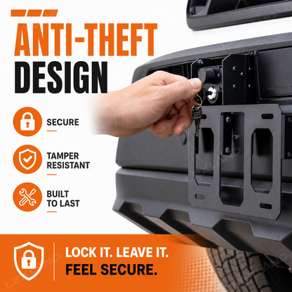 Tacoma Anti-Theft Front License Plate Mount Lockable Aluminum License Plate Holder for Toyota