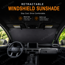 Tacoma/4Runner/Tundra Retractable Windshield Sun Shade Heat Blocking & UV Protection Sunshade Sun Visor