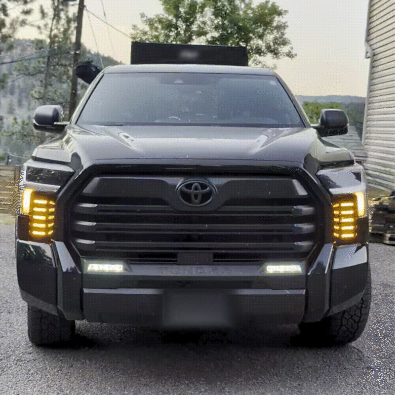 Tundra DRL Vent Lights Dual-Color Dynamic Daytime Running Lights Sequential Turn Signal Lighting Upgrade