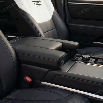 Tundra Seat Covers Black & White Two-tone Seat Protector with TRD Letter Style for Toyota