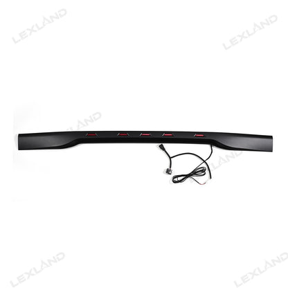 Tacoma Tailgate Protector with LED Lights Rear Tailgate Guard for Toyota