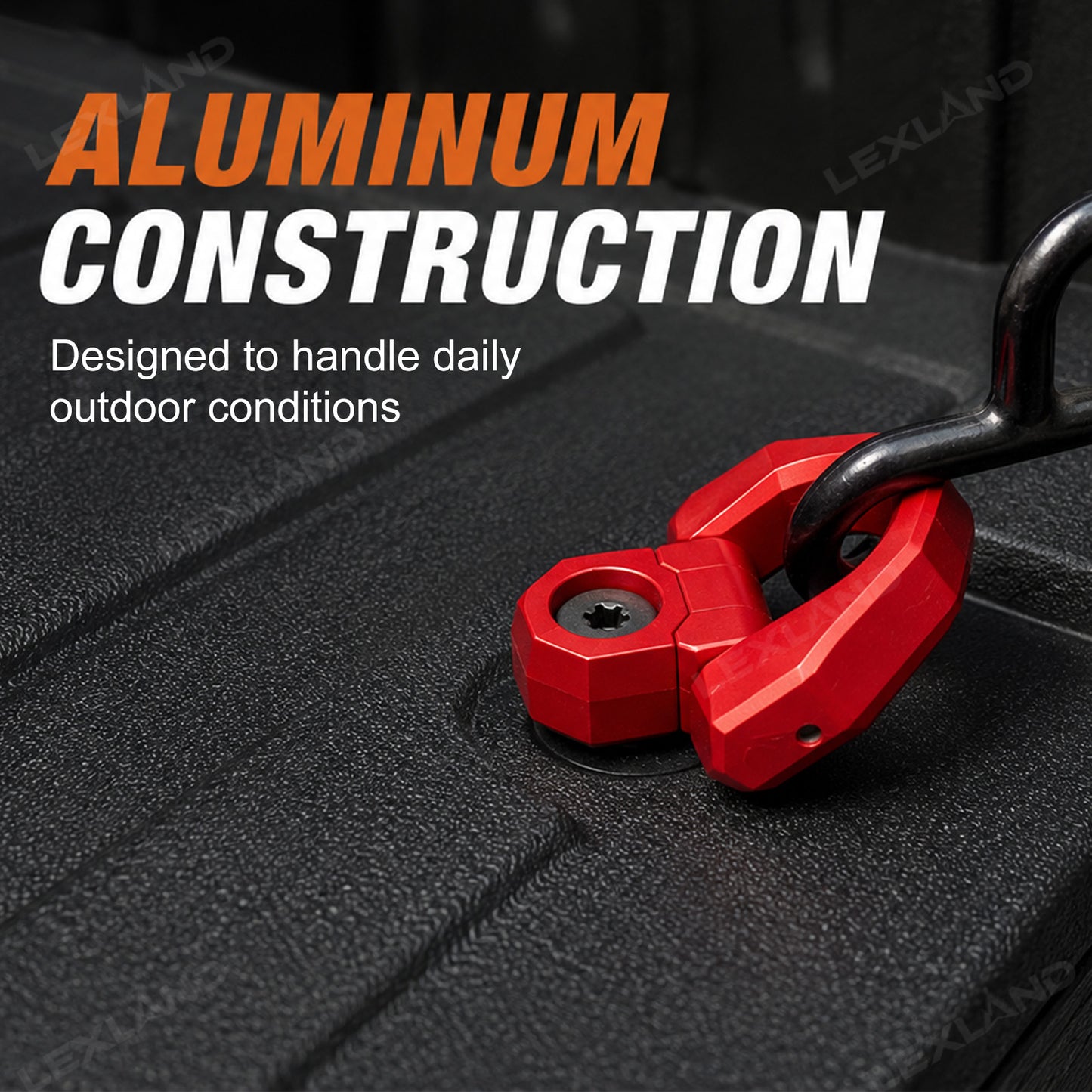 Tacoma/Tundra D-Rings Aluminum Alloy Truck Bed Tie-Down Anchors 2PCS for Toyota