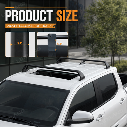 Tacoma Roof Rack Crossbar Aluminum Cargo Rack Luggage Carrier Cross Bars 1.0 for Toyota