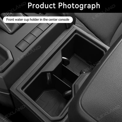 Tacoma Cup Holder Inserts Center Console & Rear Armrest Drink Holder Organizer 2PCS for Toyota