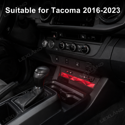 Tacoma Center Console USB Charging Hub Multi-Port Docking Station with Ambient Lighting & Retractable Cables