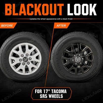 Tacoma SR5 17'' Wheel Covers OEM-Style Hubcaps 4PCS Snap-On Installation for Toyota