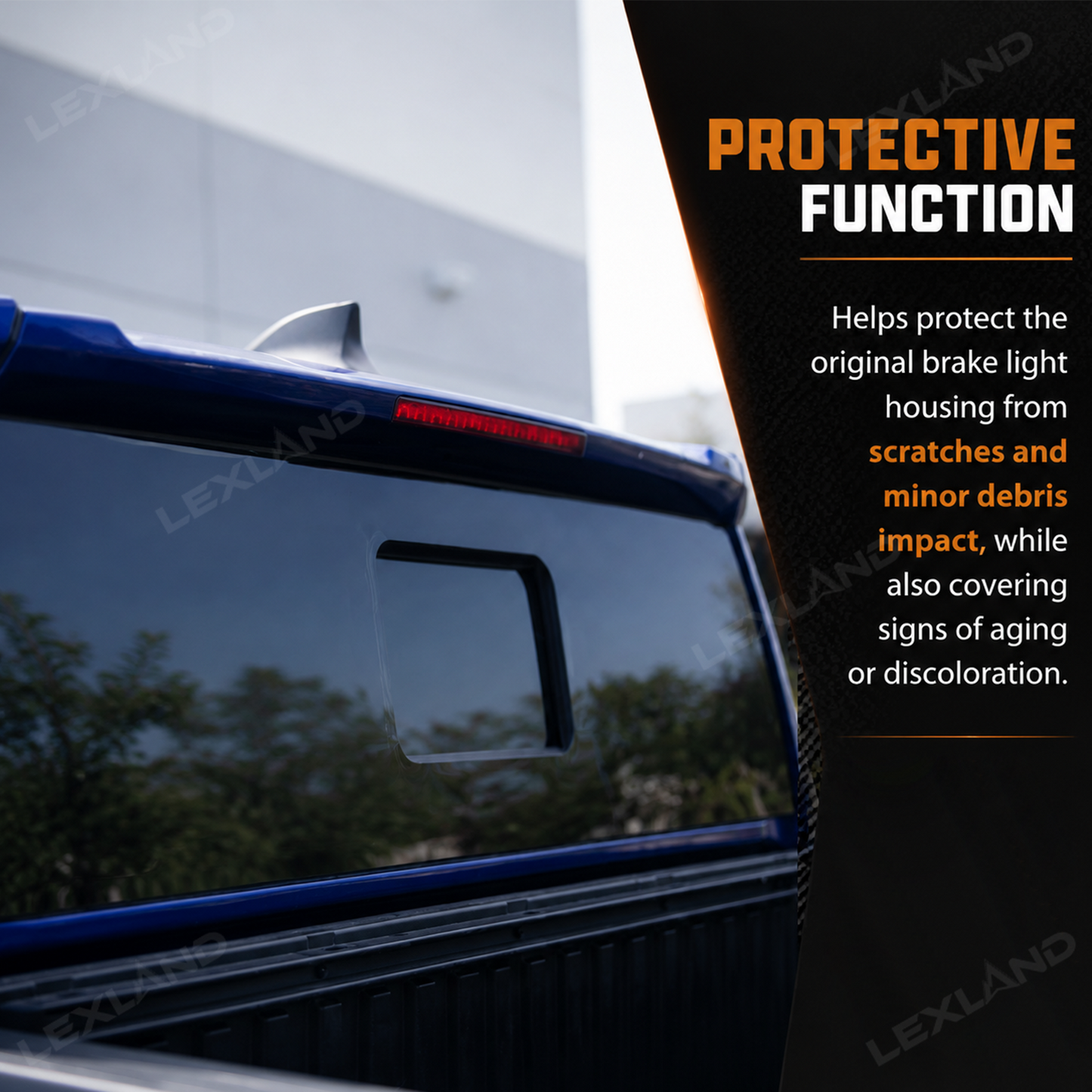 Tacoma Brake Light Cover Rear 3rd Brake Center High Mount Stop Lamp Smoked Lens Cover Trim