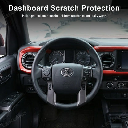 Tacoma Dashboard Cover Central Console Dash Panel TRD Style Red Decorative Interior Accents for Toyota