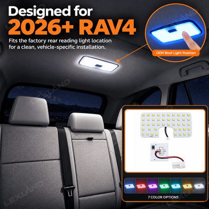 RAV4 LED Rear Dome Light Multi-color Overhead Interior Light of Toyota