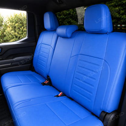 Tacoma /4Runner Seat Covers Blue Embossed Seat Protector with TRD Letter Style Premium Interior Protection