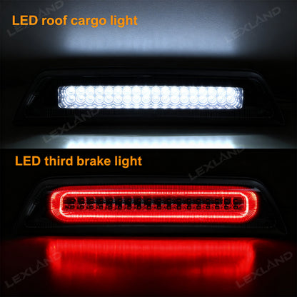 Tacoma Brake Light Replacement Smoked Lens Roof Cargo Light High Mount Stop Lamp LED Third Brake Light