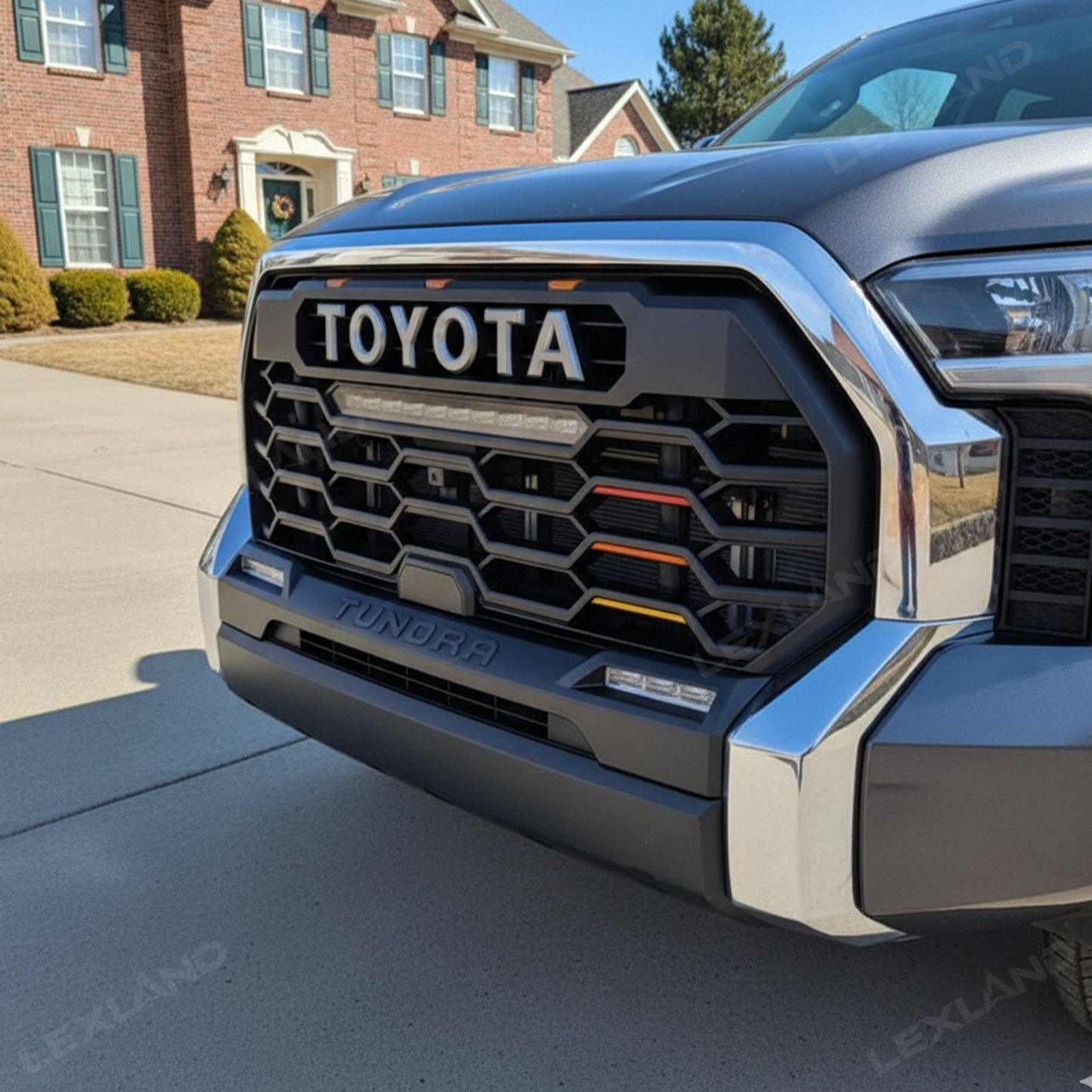 Tundra Heritage Grille TRI-Color Line Inserts Grille Decorative Overlays Grille Tri Bar Decals for Toyota