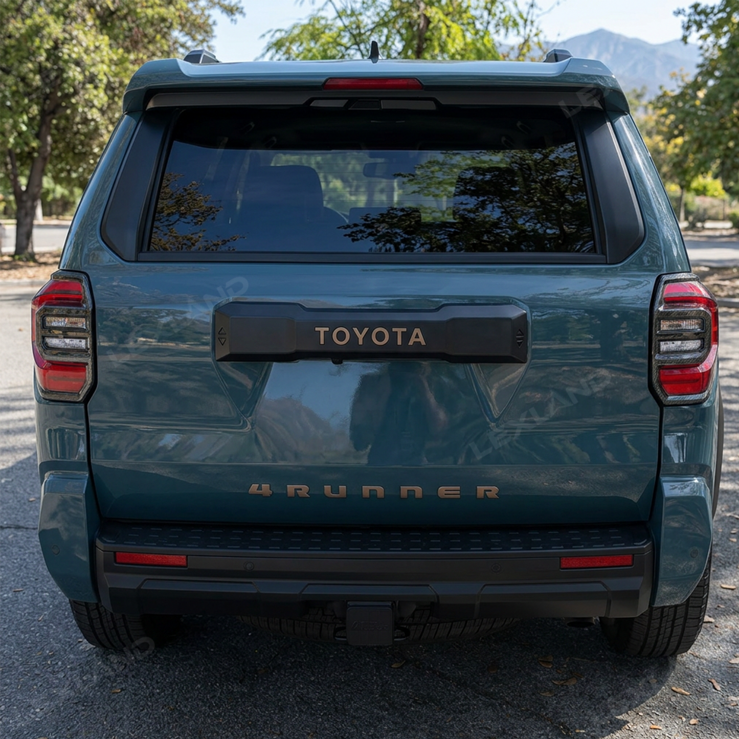 4Runner Tail Light Cover Trim ABS Carbon Fiber Style Rear Taillight Covers Decorative Overlay for Toyota