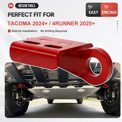 Tacoma /4Runner Front Tow Hooks Red Aluminum Recovery Points 2.0 for Toyota