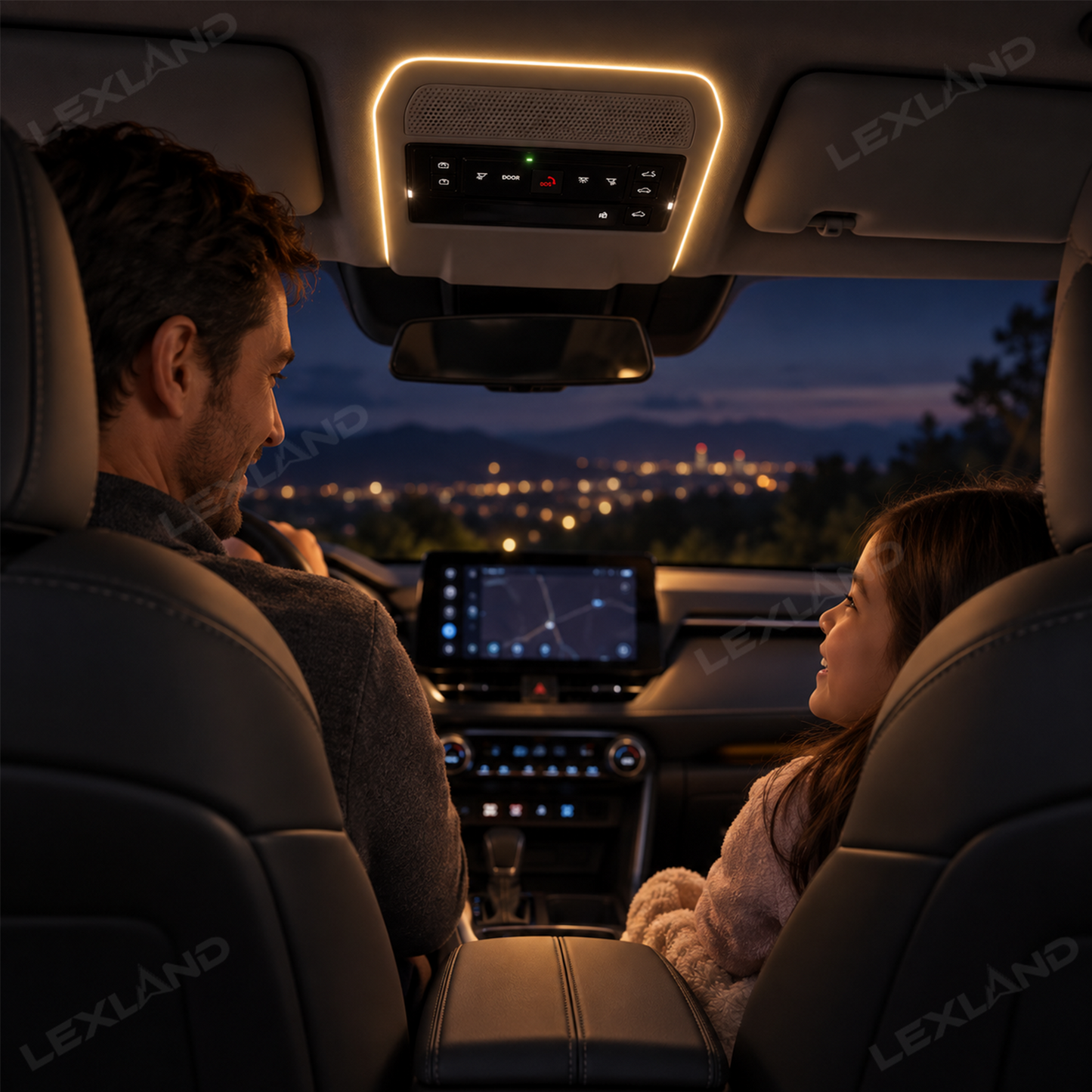 RAV4 RGB Reading Light 72-Color Overhead Lamp Interior Ambient Lighting for Toyota