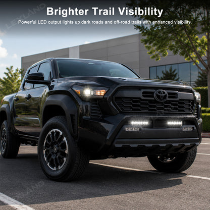 Tacoma Lower Grille Light Bar Kit Front Bumper LED Lamps 2PCS for Toyota