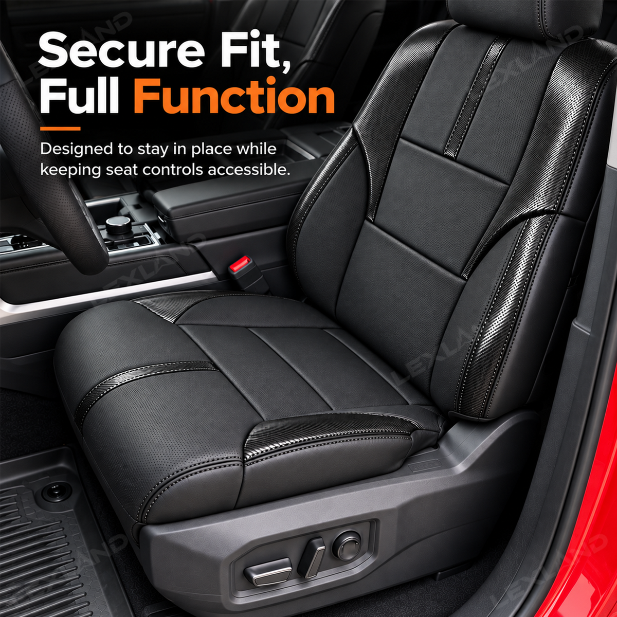 Tundra Seat Covers Carbon Fiber Style Custom Seat Protector Interior Cover for Toyota
