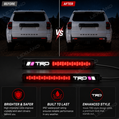 4Runner LED Rear Bumper Reflector Lights Rear Fog Lights No Drilling Installation