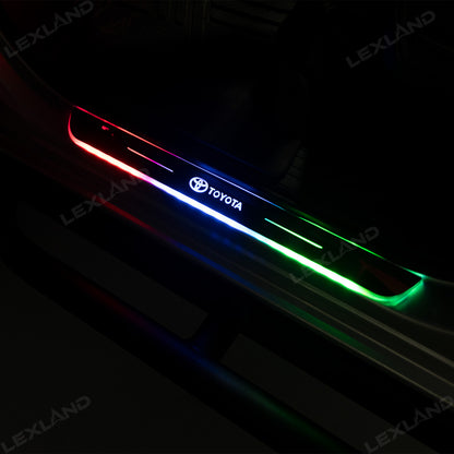 4Runner/Tacoma Illuminated Door Sill Plates RGB LED Door Sill Protectors Trim Covers for Toyota