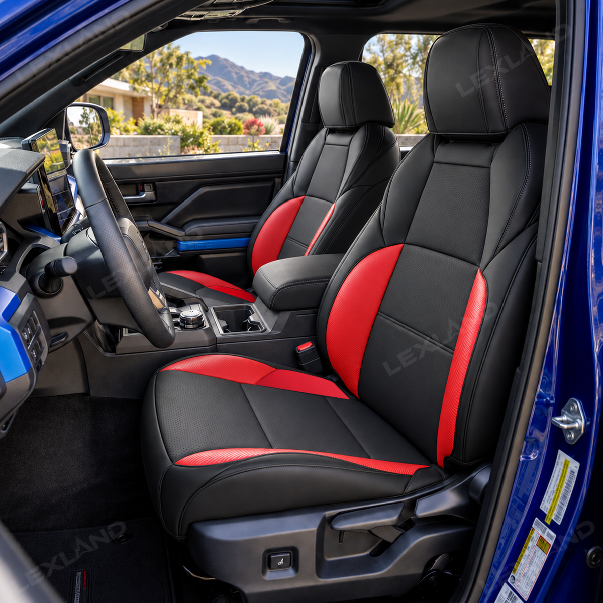 Tacoma /4Runner Seat Covers Carbon Fiber Style Seat Protector Interior Trim Upgrade for Toyota
