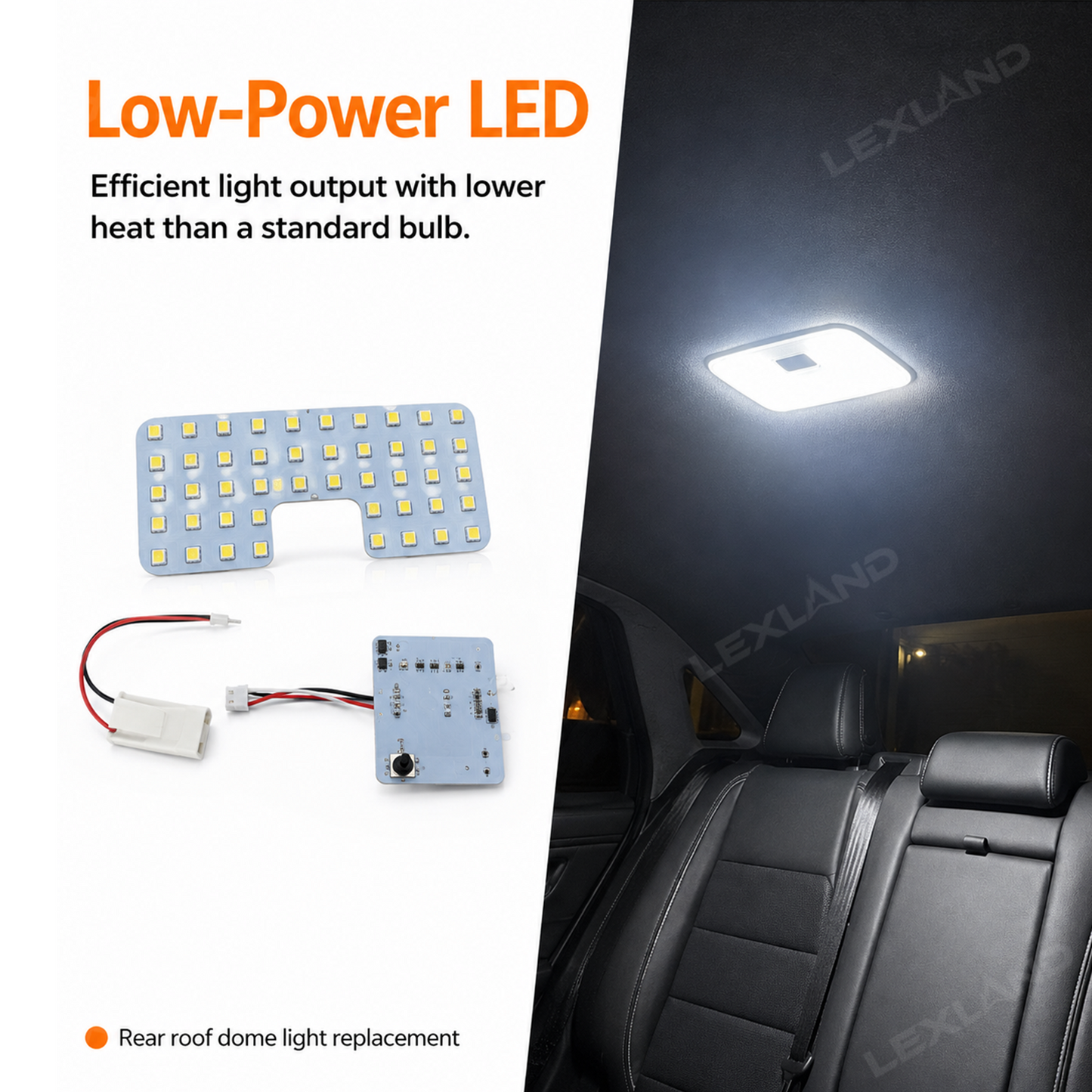 Tacoma/4Runner LED Rear Dome Light White Overhead Light Interior Light Upgrade of Toyota