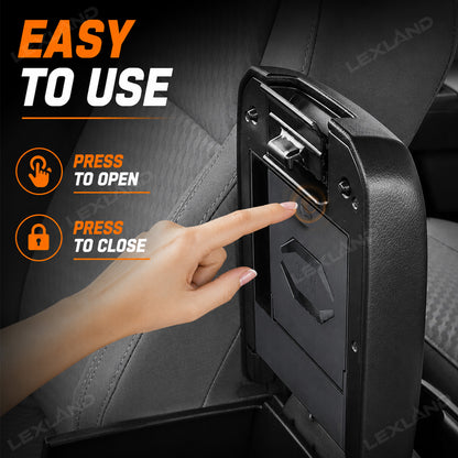 Tacoma Center Console Organizer No-Drill Hidden Storage Box Armrest Secret Compartment 2.0
