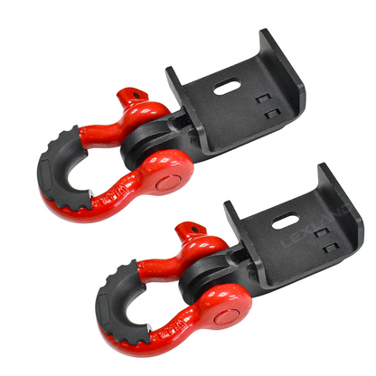 Tacoma Front Tow Hooks & Shackle Bracket Bolt-On Recovery Points 2PCS for Toyota