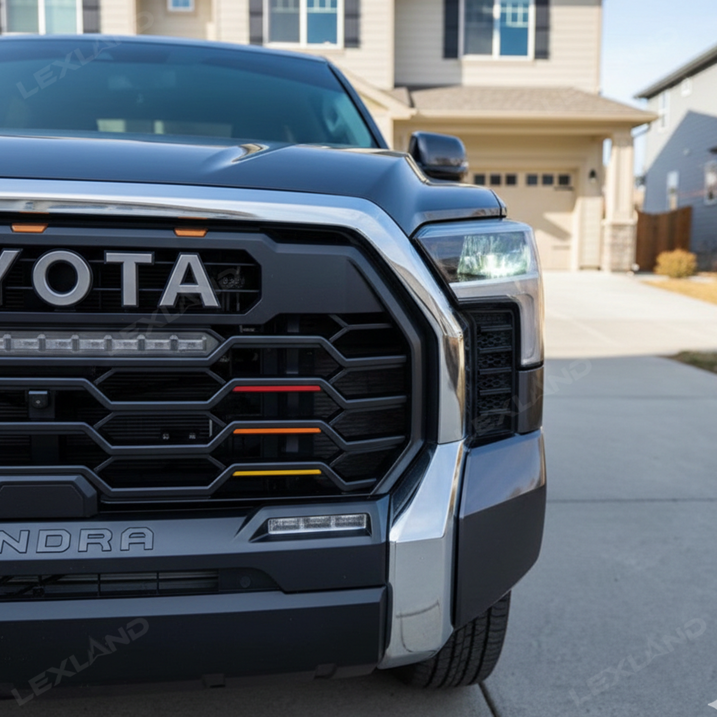 Tundra Heritage Grille TRI-Color Line Inserts Grille Decorative Overlays Grille Tri Bar Decals for Toyota