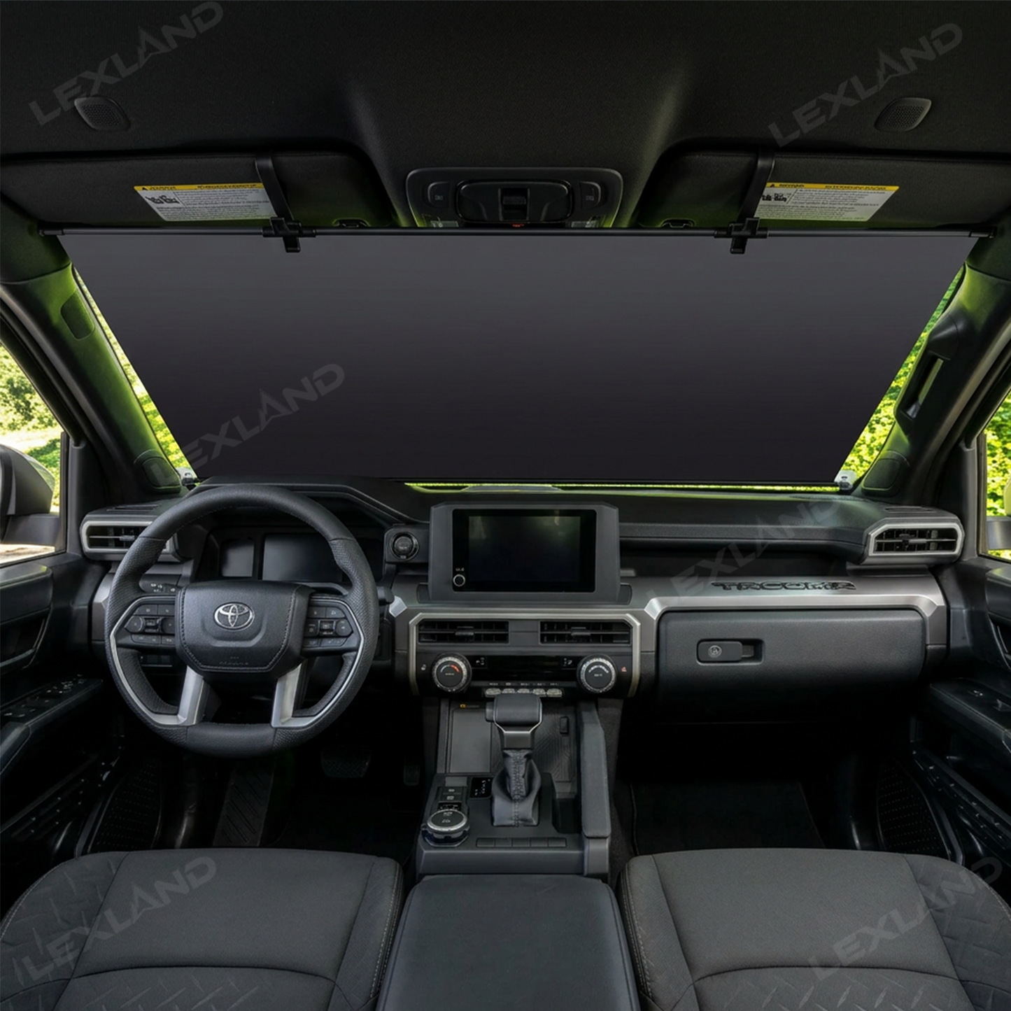 Tacoma/4Runner/Tundra Retractable Windshield Sun Shade Heat Blocking & UV Protection Sunshade Sun Visor