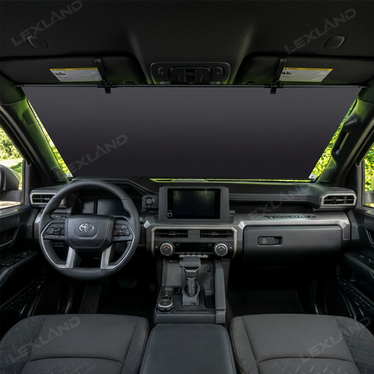 Tacoma/4Runner/Tundra Retractable Windshield Sun Shade Heat Blocking & UV Protection Sunshade Sun Visor