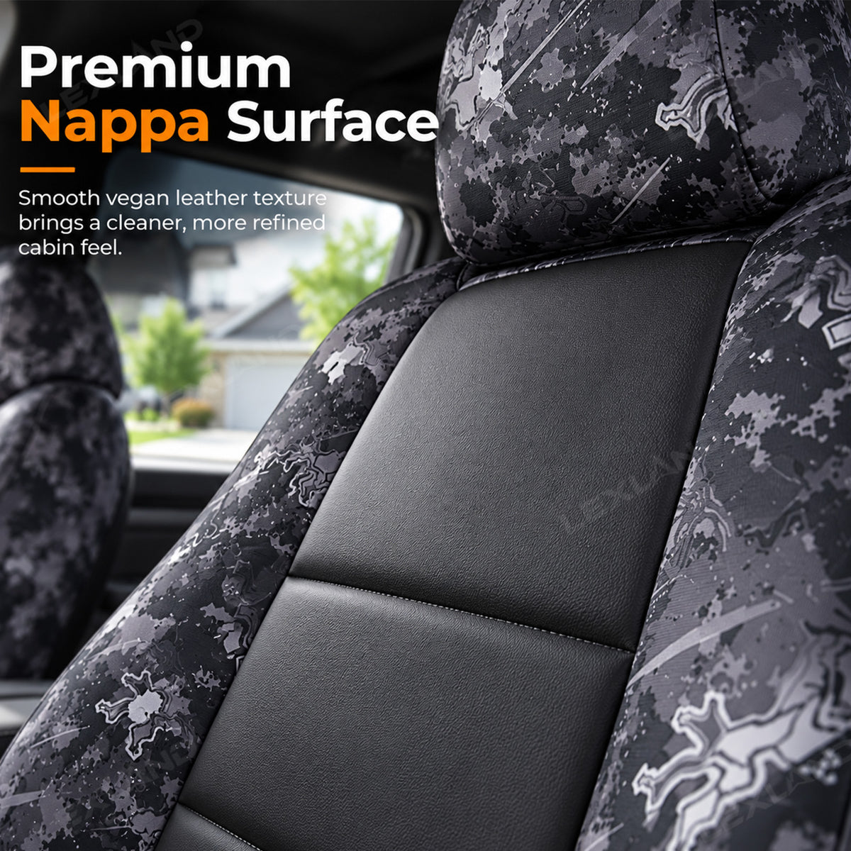 Tacoma/4Runner Seat Covers Nappa Leather Camo Seat Protector 3.0 for Toyota