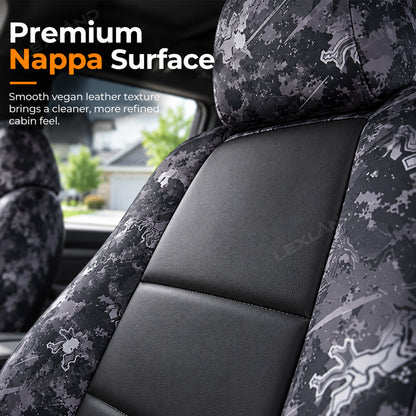Tacoma/4Runner Seat Covers Nappa Leather Camo Seat Protector 3.0 for Toyota