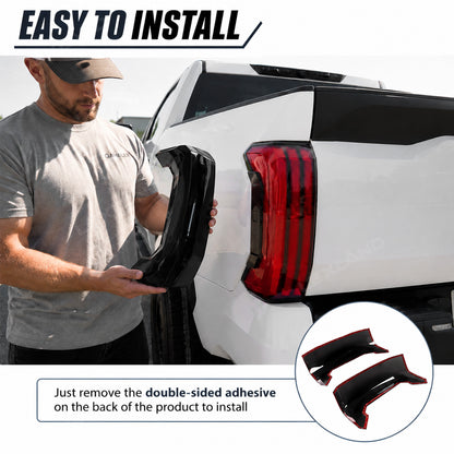 Tundra Tail Light Cover Smoked Rear Taillights Lamp Overlay Protection Cover for Toyota