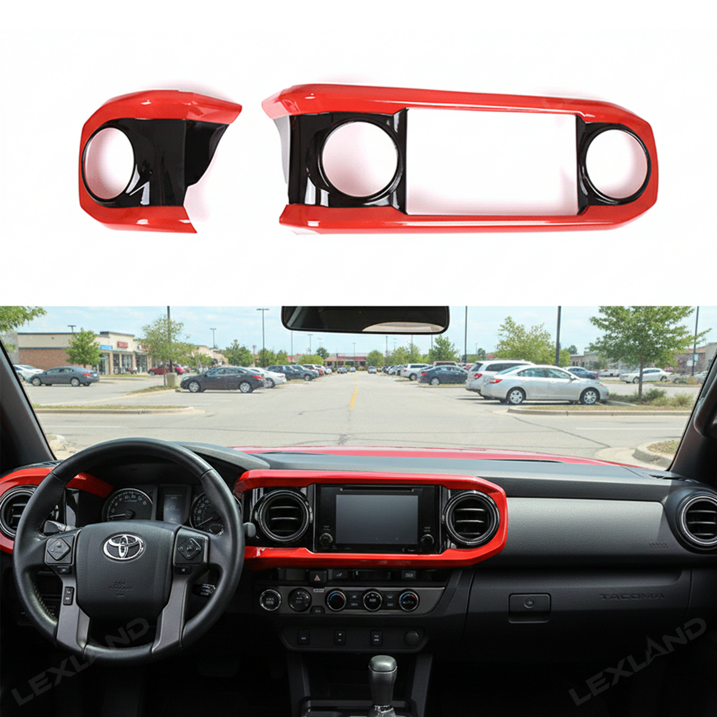 Tacoma Dashboard Cover Central Console Dash Panel Decorative Border Frame Accents for Toyota
