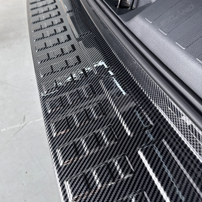 4Runner Rear Bumper Guard Plate Cover ABS Glossy Carbon Fiber Style Rear Sill Guard Board Protector