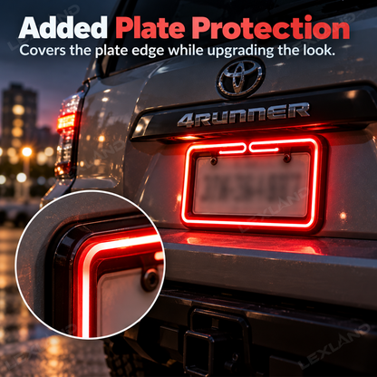 Tacoma/4Runenr/Tundra LED License Plate Frame Protector Front & Rear Cover Holder 2PCS for Toyota