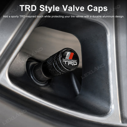 Tacoma/ 4Runner/ Tundra Tire Valve Stem Caps Cover TRD-Style Wheel Valve Caps Aluminum Alloy Dust Caps 4PCS