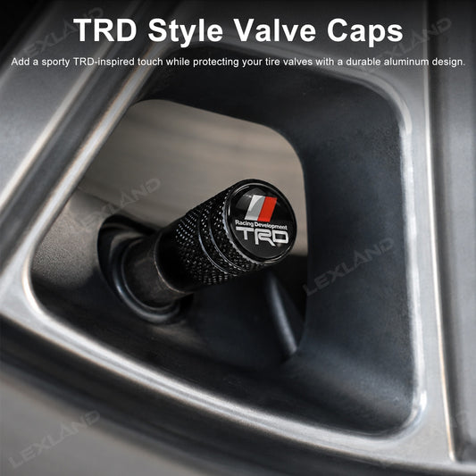 Tacoma/ 4Runner/ Tundra Tire Valve Stem Caps Cover TRD-Style Wheel Valve Caps Aluminum Alloy Dust Caps 4PCS