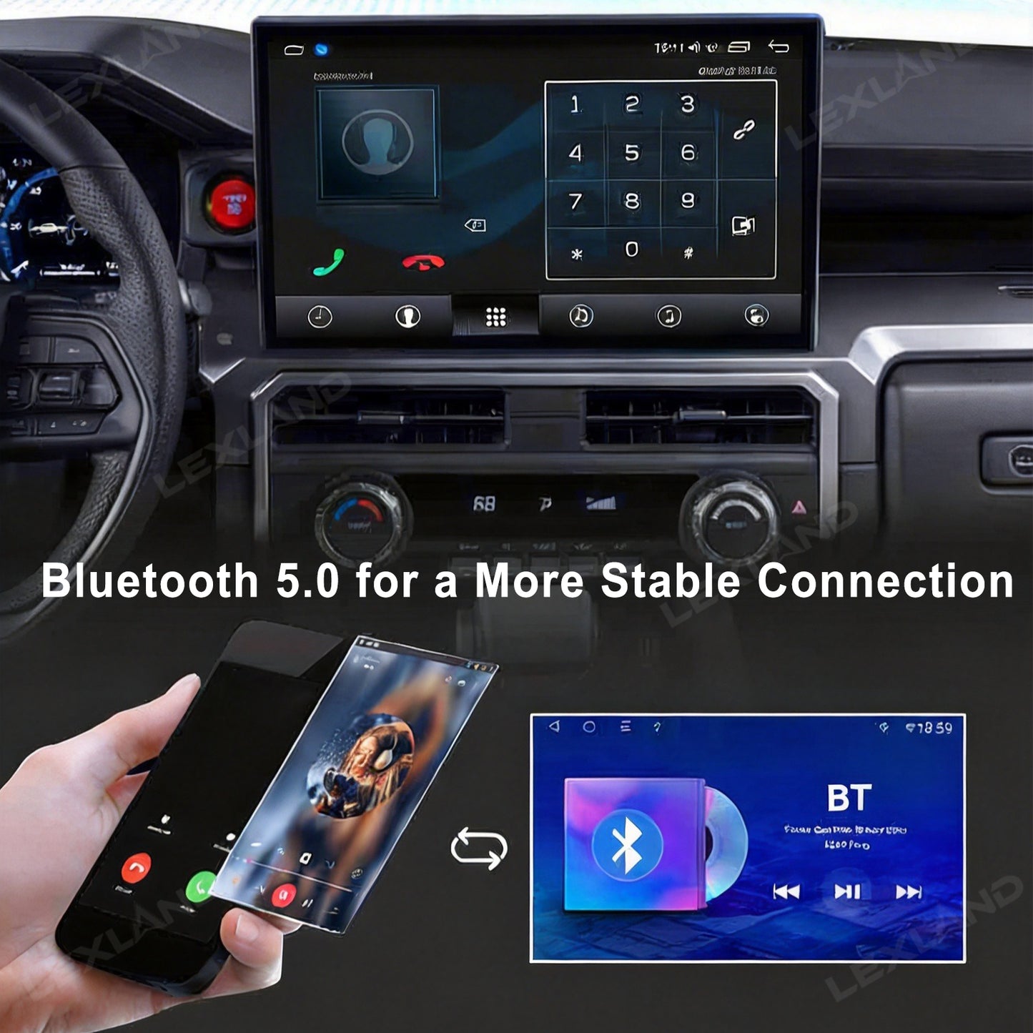 Tacoma/4Runner Head Unit Upgrade with Carplay & Android Auto 14.6" Center Console Navigation Multimedia Screen