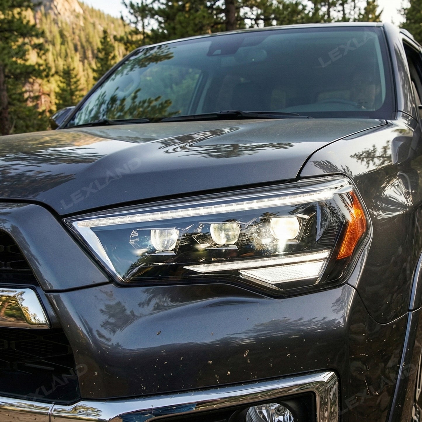 4Runner LED Headlights Front Head Lamp Replacement Kit with Sequential Turn Signal