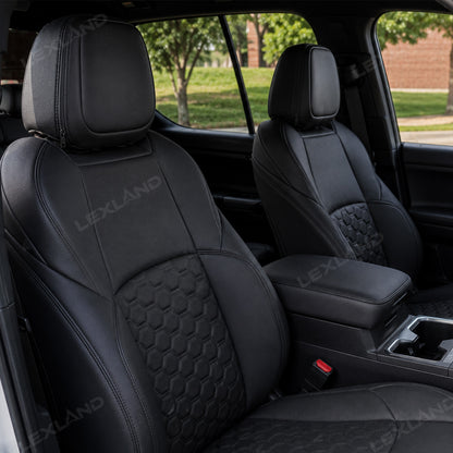 Tacoma Seat Covers Honeycomb-Pattern Seat Protectors with TRD Letter Style for Toyota