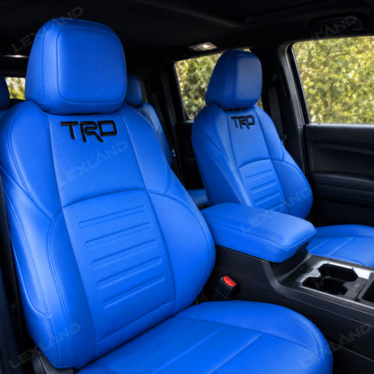 Tacoma /4Runner Seat Covers Blue Embossed Seat Protector with TRD Style Premium Interior Protection