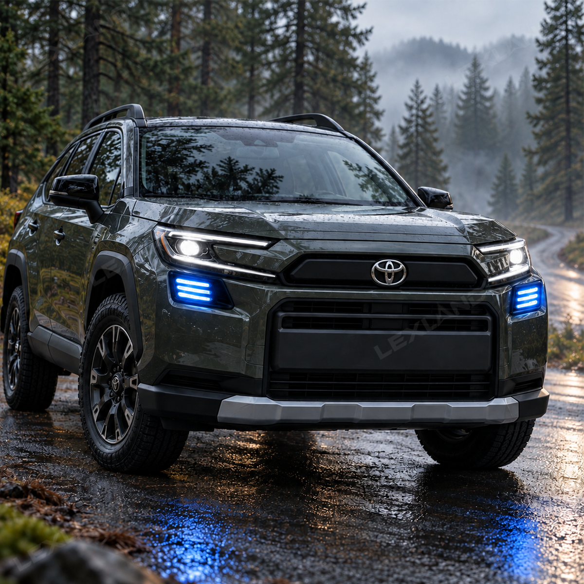 Rav4 Woodland Front head LED Lights Daytime Running Lights DRL Fog Light for Toyota