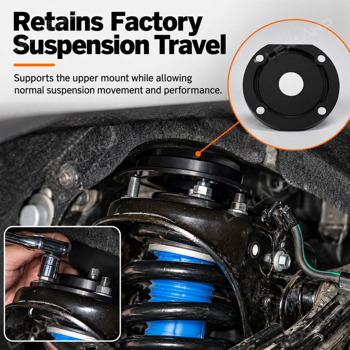 Tacoma Coilover Top Plate Reinforcement Kit Aluminum Alloy Strut Reinforcement Plates 2PCS
