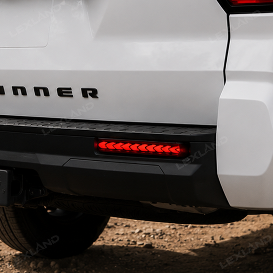 4Runner LED Rear Bumper Reflector Lights Rear Fog Lights No Drilling Installation