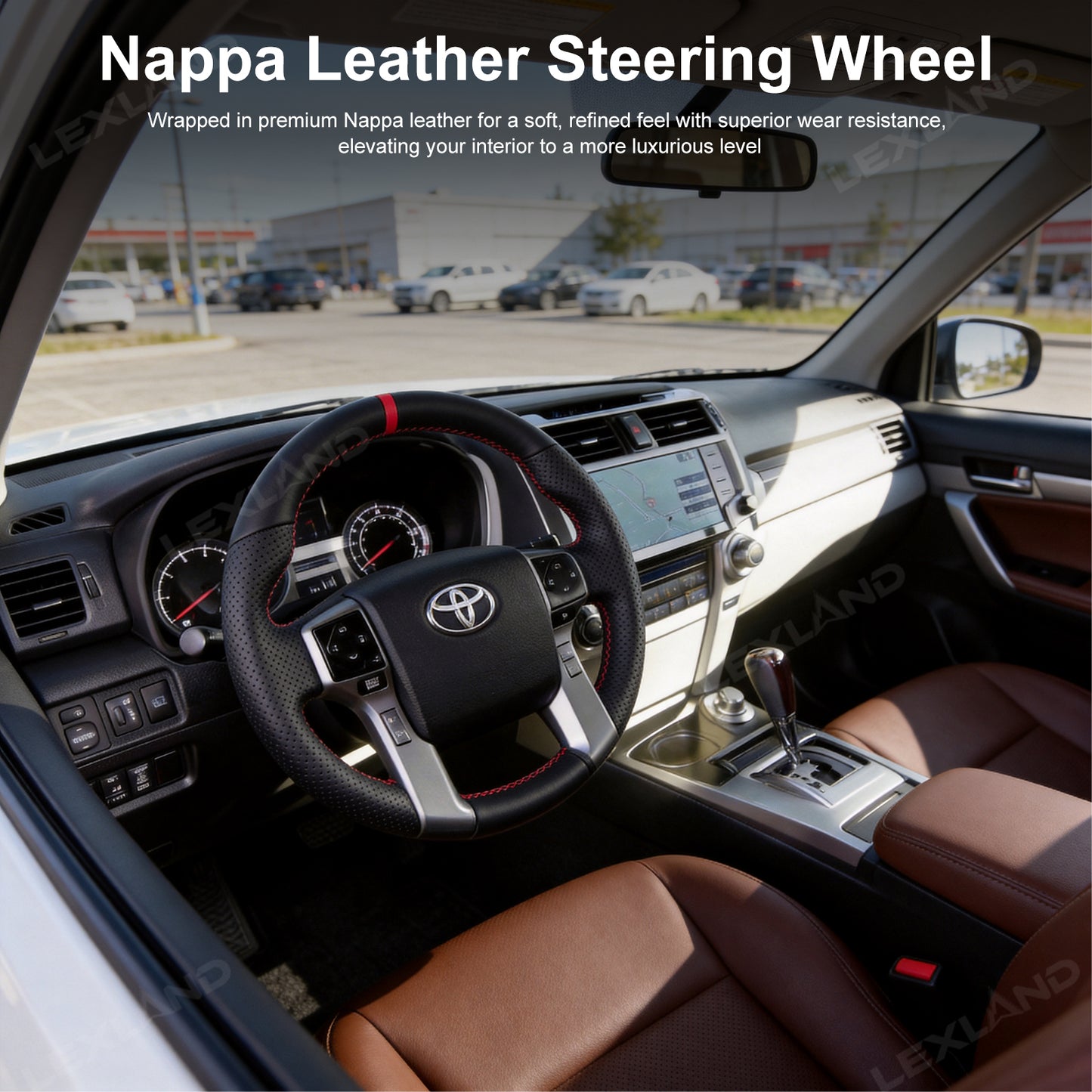 Tacoma/4Runner Steering Wheel Perforated Leather Driving Wheel for Toyota