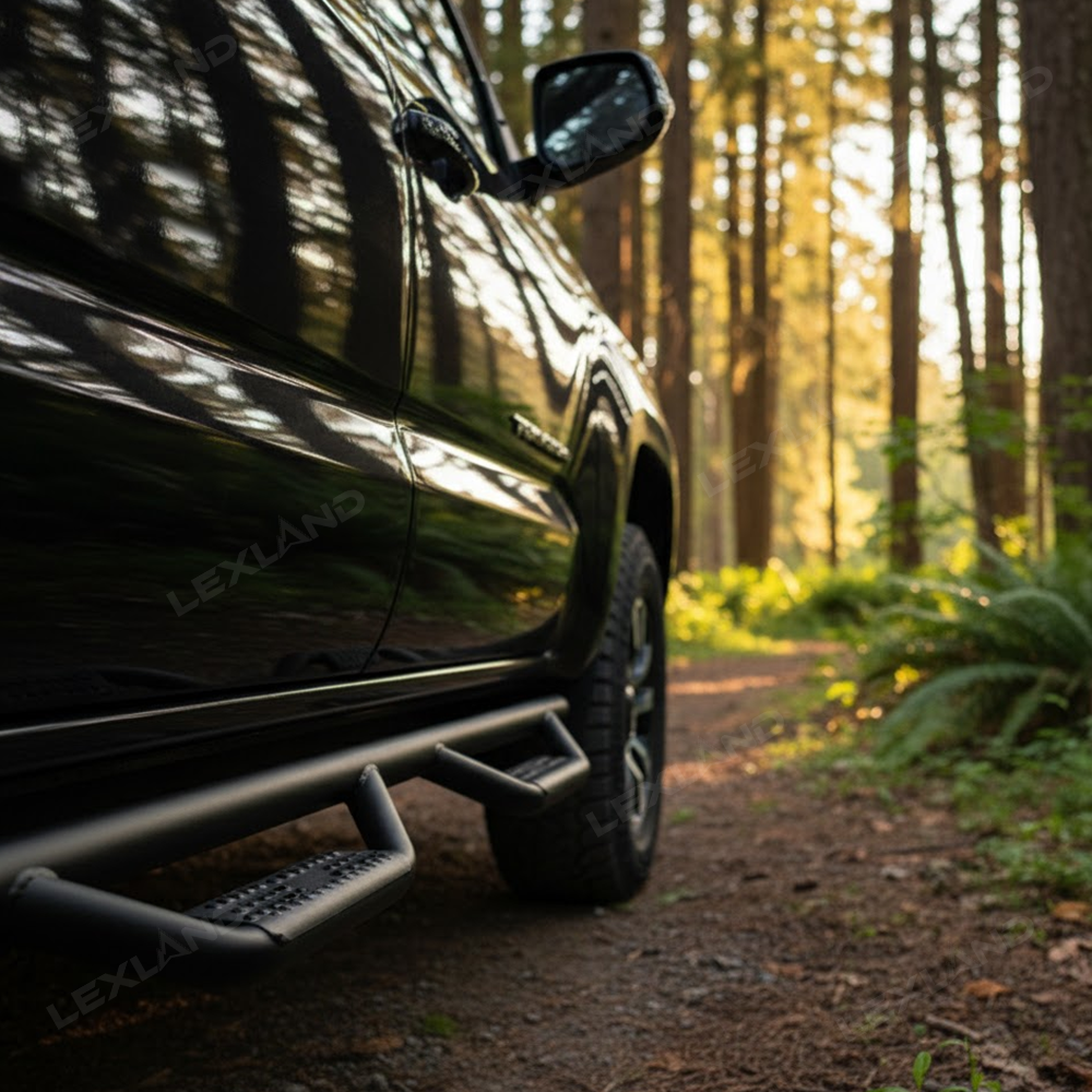Tacoma/4Runner Running Boards Double Cab Side Steps Nerf Bar with Dropped Steps for Toyota
