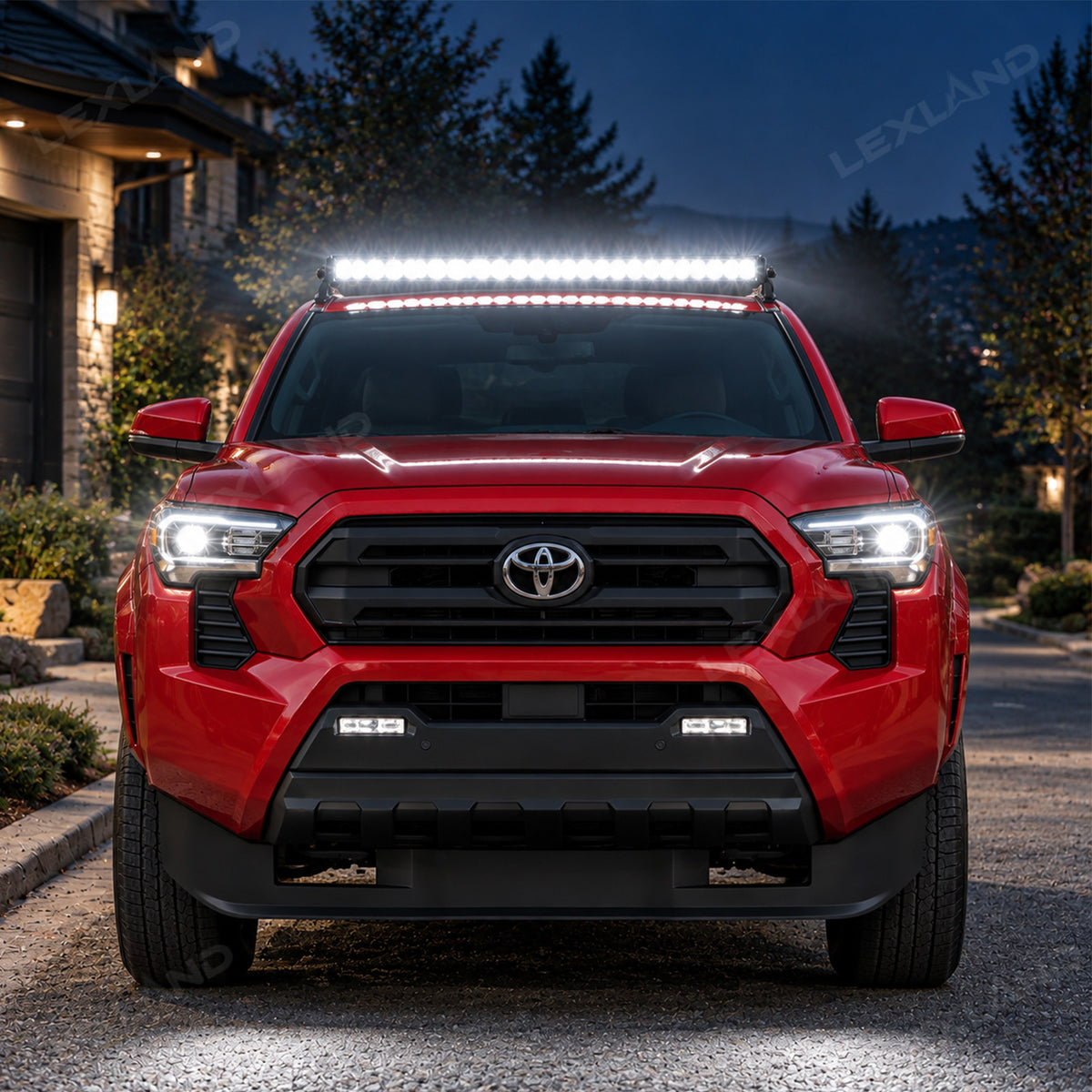 Tacoma Roof Combo Slim LED Work Light Bar 45-Inch Roof-Mounted Off-Road Driving Light for Toyota